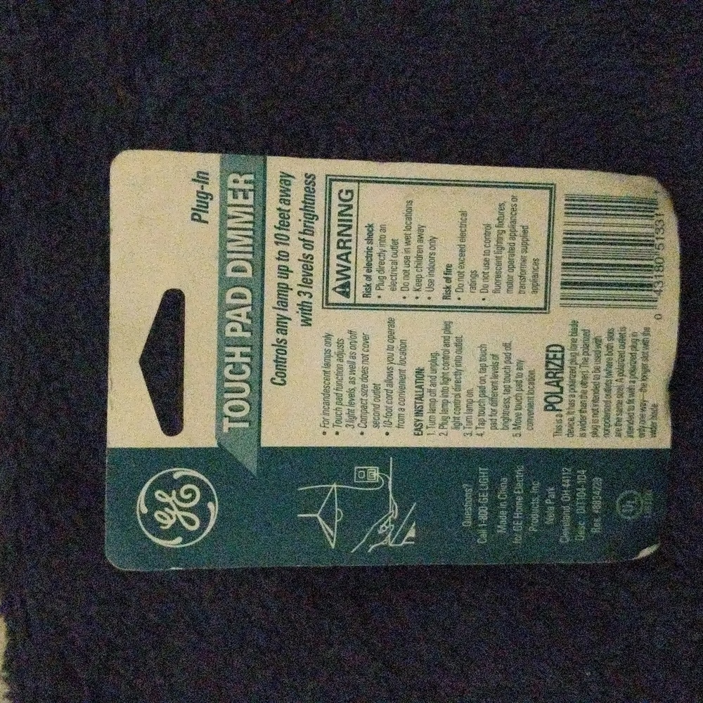 GE TOUCH PAD DIMMER PLUG IN - Picture 4 of 4
